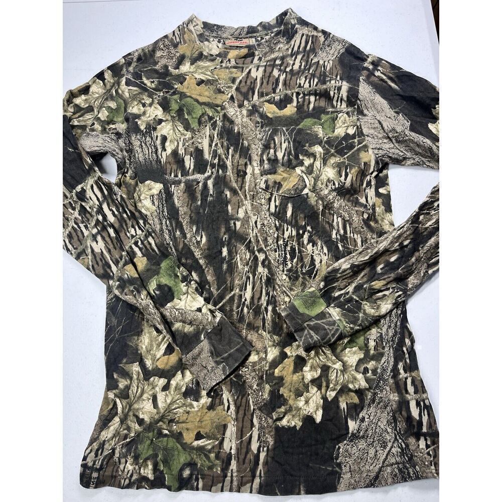 Vintage Mossy Oak Single Stitch Long Sleeve Camo Shirt READ BELOW